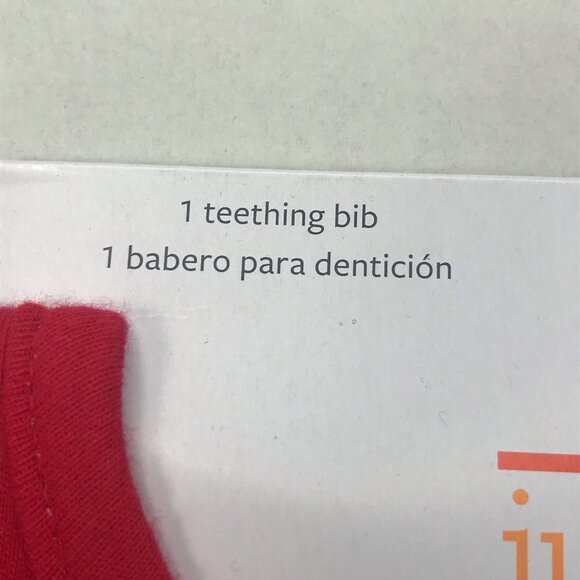 Just One You By Carters Red "My First Christmas" Baby Teething Bib New - Picture 3 of 10